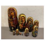 10 Pc Vintage Russian Nesting Dolls
