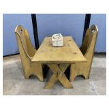 Vintage Child Play Table & 2 Chairs