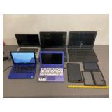 4 HP, 1 Dell Laptop & 4 Misc. Tablets