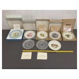 2 Fostoria & 6 Avon Decorative Plates