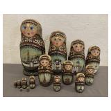 15 Pc Vintage Russian Nesting Dolls