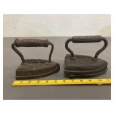2 Vintage Cast Iron W/One Stand