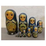 10 Pc Vintage Russian Nesting Dolls