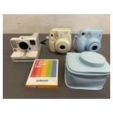 2 Fujifilm Instax Mini's & 1 Polaroid Camera