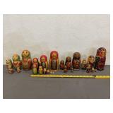 4 Sets Of Vintage Russian Nesting Dolls