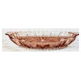 Pink Depression Glass Oval Serving Dish