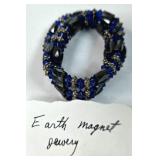 Earth Magnet Jewelry Set with Blue Beads