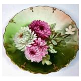 Bavarian Hand-Painted Porcelain Plate with Floral