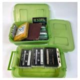 Audio Cassette Tapes with Storage Containers