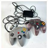 Nintendo 64 Controllers and Power Adapter Lot