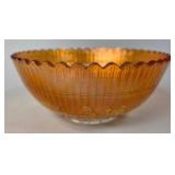 Carnival Glass Bowl with Windmill Motif