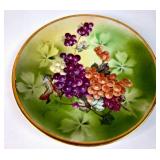 Hand-Painted C.A. Lehmann Bavaria Plate with Grape