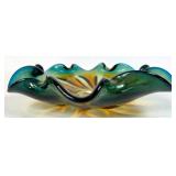 Murano-Style Hand-Blown Art Glass Bowl