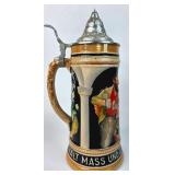 German Beer Stein With Pewter Lid