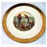 Homer Laughlin Reticulated Plate with 22k Gold Tri