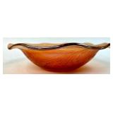 Carnival Glass Bowl with Ruffled Edge