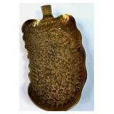 Brass Tray With Floral Engravings