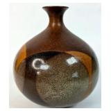 Handcrafted Ceramic Vase with Earth Tone Glaze