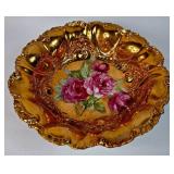 Rosenthal Decorative Bowl with Gold Gilding and Fl