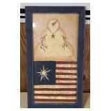 Framed Americana Snowman Folk Art Print