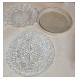 Sassafras Stoneware Pizza Pan & 2 Glass Trays