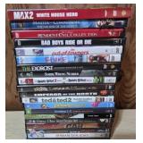 20 Assorted Movie DVDs, Action and Comedy Mix