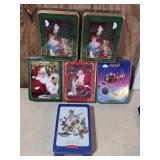 Christmas Cookie and Candy Tins, 6 Pc