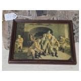 Framed Colonial-Era Style Print, Wood Frame