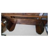 Wood Wall Shelf With Bookends