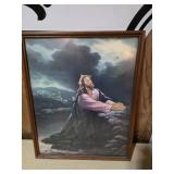 Framed Print of Jesus Praying in Gethsemane
