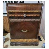 Wooden End Table With Drawer and Cabinet