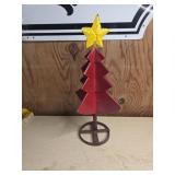Metal Christmas Tree With Yellow Star Topper