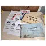 Vintage Manuals and Fur Reports Lot