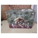 Holiday Time 13-Piece Porcelain Nativity Set