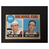 1968 Topps Johnny Bench Rookie Card REDS HOF 'er