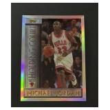 1996 Topps Michael Jordan Refractor Holding Court