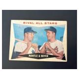 1960 Topps Mickey Mantle & Ken Boyer #160 Yankees
