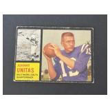 1962 Topps Johnny Unitas Card #1 Colts HOF