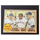 1968 Topps Mickey Mantle Willie Mays Killebrew
