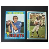 Fran Tarkenton Lot of Topps 1971 & 1978 HOF 'er