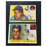 1955 Topps JIm Hegan & Leo Kiely White Backs Lot