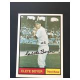 Clete Boyer Signed Card New York Yankees