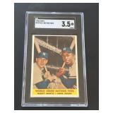 1958 Topps Mickey Mantle & Hank Aaron SGC 3.5