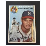 1954 Topps Eddie Mathews Card #30 BRAVES HOF