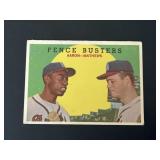 1959 Topps Hank Aaron & Eddie Mathews BRAVES HOF
