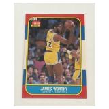 1986 Fleer James Worhty Rookie Card HOF LAKERS