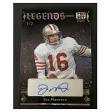 Joe Montana Autograph #ed 1/2 Legends Pro Set Leaf