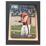 2024 Topps Chrome Bo Nix Rookie Card BRONCOS