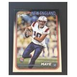 2024 Topps Chrome Drake Maye Rookie Card PATRIOTS