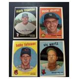 1959 Topps Baseball 4 Card Lot